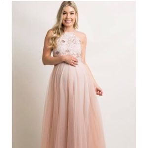 Pink Blush maternity dress